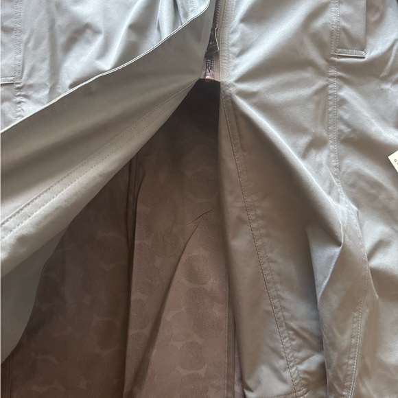 Bernardo plus size women’s 3X midi length raincoat GREEN rain coat hood belt NWT - Picture 6 of 9